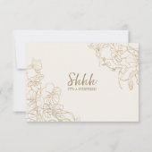 Gold RSVP Karte (Rückseite)