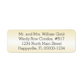 Gold-Rücksendeadresse-Druck oder Blanketiketten (Vorne)