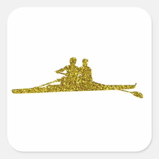 Gold Rudern Aufkleber (Vorderseite)