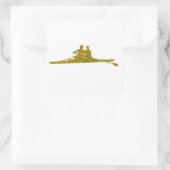 Gold Rudern Aufkleber (Tasche)