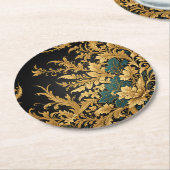 Gold Runder Pappuntersetzer (Angewinkelt)