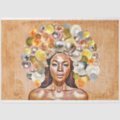 Gold Rush Black Girl Decoupage Tissue Seidenpapier (Vorderseite)