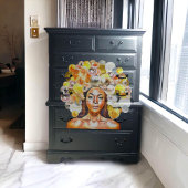 Gold Rush Black Girl Decoupage Tissue Seidenpapier