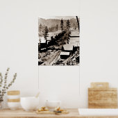 Gold Rush Deadwood South Dakota 1876 Sepia Poster (Küche)