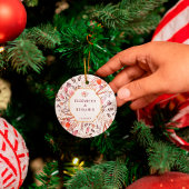 Gold Rustic Boho Chic Fall Wildflowers Wedding Keramik Ornament