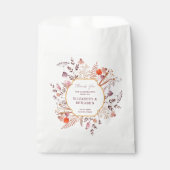 Gold Rustic Boho Chic Wildflower Wedding Thank You Geschenktütchen (Vorderseite)