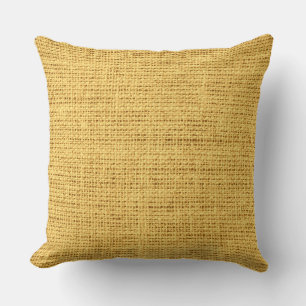 Gold Rustic Burlap Linen Kissen