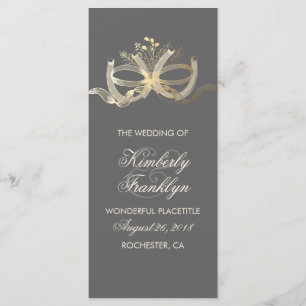 Gold Rustic Country Horseshoes Wedding Program Programm