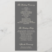 Gold Rustic Country Horseshoes Wedding Program Programm (Rückseite)
