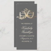 Gold Rustic Country Horseshoes Wedding Program Programm (Vorne/Hinten)