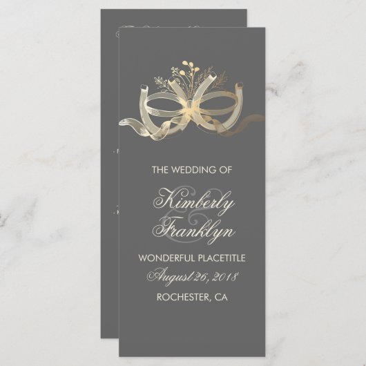 Gold Rustic Country Horseshoes Wedding Program Programm (Vorne/Hinten)