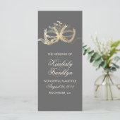 Gold Rustic Country Horseshoes Wedding Program Programm (Stehend Vorderseite)