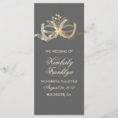 Gold Rustic Country Horseshoes Wedding Program Programm (Vorderseite)