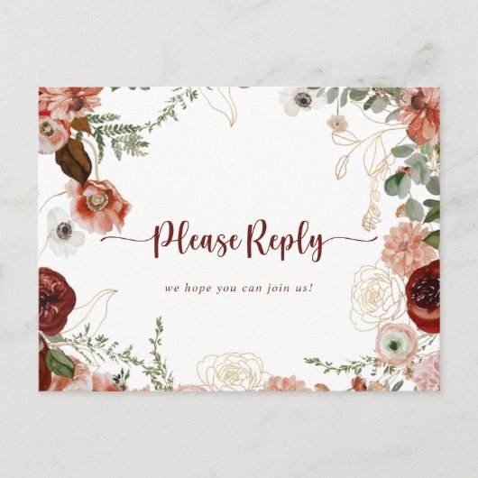 Gold Rustic farbenfrohe Blumenauswahl UAWG Postkarte (Vorderseite)