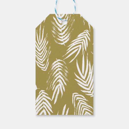 Gold Rustic Hand Letting Brautparty Geschenkmarke Geschenkanhänger (Rückseite)