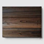 Gold Rustic Wood Masonic Gästebuch | Freimaurer (Rückseite)