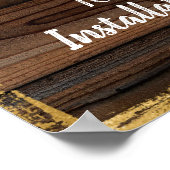 Gold Rustic Wood Masonic Welcome Party Poster (Ecke)