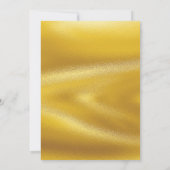 Gold Rustikale Blumenpampas Grass Hochzeitseinladu Einladung (Rückseite)