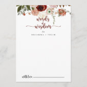 Gold Rustikale blutige Hochzeiten Worte der Weishe Hinweiskarte (Vorderseite)