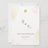 Gold rustikale Brautdusche Einladung (Rückseite)