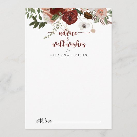 Gold Rustikale farbenfrohe Blumenzwiebeln Wünsche Hinweiskarte (Vorderseite)