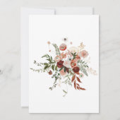 Gold Rustikale farbenfrohe Blütendusche Einladung (Rückseite)