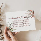 Gold Rustikale farbenfrohe Flitterwochen Begleitkarte