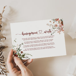 Gold Rustikale farbenfrohe Flitterwochen Begleitkarte