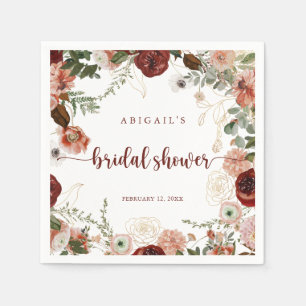 Gold Rustikales farbiges Brautparty Serviette