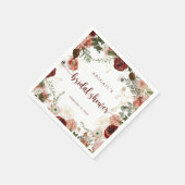 Gold Rustikales farbiges Brautparty Serviette (Ecke)