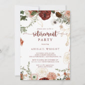 Gold Rustikales farbiges Party für die Blumenverso Einladung (Vorderseite)