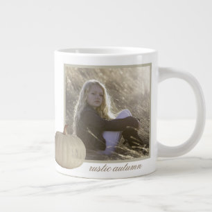 Gold Rustikales Herbst-Foto Jumbo-Tasse
