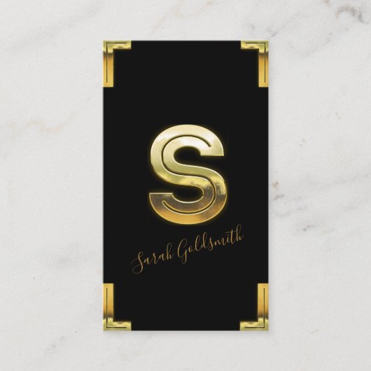 Gold-S-Visitenkarte für den Erstflug und die Grenz Visitenkarte (Vorderseite)