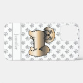 Gold Sable Lhasa Apso Cartoon Dog & Name Case-Mate iPhone Hülle (Rückseite (Horizontal))