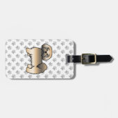 Gold Sable Lhasa Apso Niedlicher Hund und benutzer Gepäckanhänger (Vorderseite horizontal)