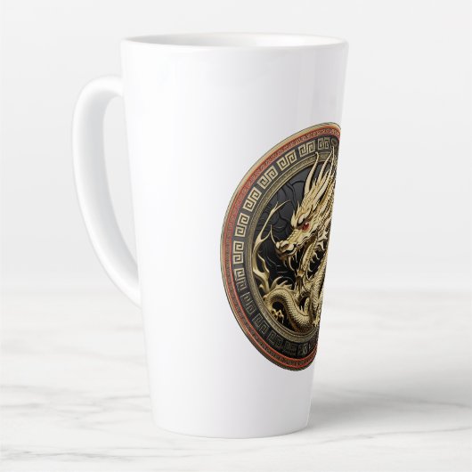 Gold Sacred Eastern Dragon Medallion Milchtasse (Linke Ecke)