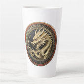 Gold Sacred Eastern Dragon Medallion Milchtasse (Vorderseite)