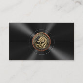Gold Sacred Eastern Dragon Medallion on Red Velvet Visitenkarte (Vorderseite)