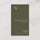 Gold Sacred Eastern Dragon Medallion on Red Velvet Visitenkarte (Rückseite)