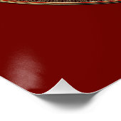 Gold Sacred Eastern Dragon Medallion Poster (Ecke)