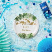 Gold Safari Animal Baby Dusche Pappteller (Party)