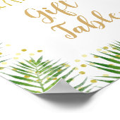 Gold Safari Animals Baby Shoft Tafelschild Poster (Ecke)