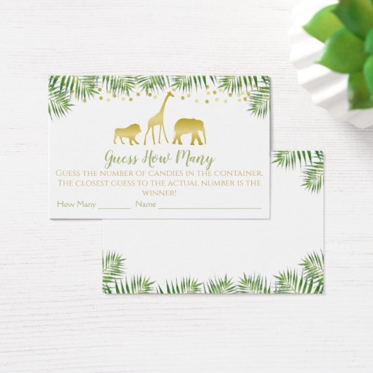 Gold Safari Baby Dusche schätzt wie viele Game Car (Schreibtisch)