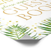 Gold Safari Baby Shower Gästebuchdekor Poster (Ecke)