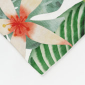 Gold Safari Friends | Wasserfarbene Blütenpflanzen Fleecedecke (Ecke)