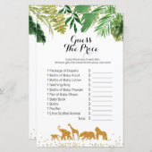 Gold Safari Tier Watercolor schätzen den Preis Gam (Vorne/Hinten)