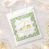 Gold Safari Tropical Baby Dusche Leckerei Gefallen Geschenktütchen (Ausgeschnitten)
