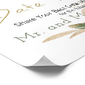 Gold Sage Green Floral Date Night Sign Poster (Ecke)