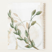 Gold Sage Green Floral Wedding Planner Planer (Rückseite)