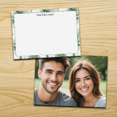 Gold Sage Pine Trees Photo Mitteilungskarte